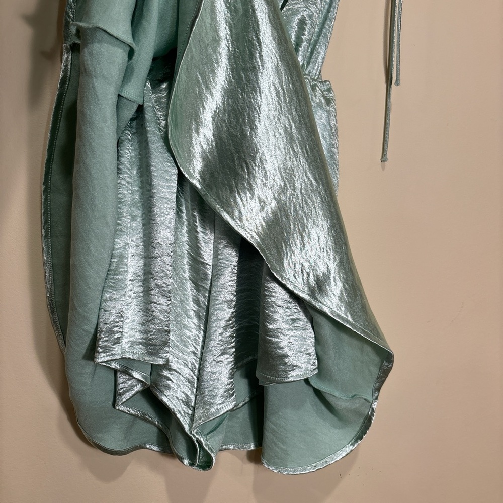 Lucy in the Sky Metallic Mint Green Mini Dress - Picture 5 of 6